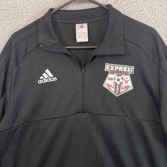 Adidas Jacket Wichita Kansas Express Futbol Men’s Quarter Zip Soccer Sweater - Picture 2 of 9